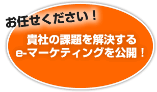 貴社の課題を解決するe-マーケティングを公開!
